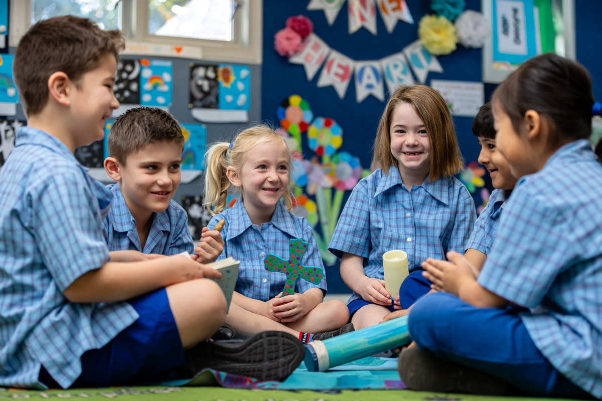 Students sitting in a circle